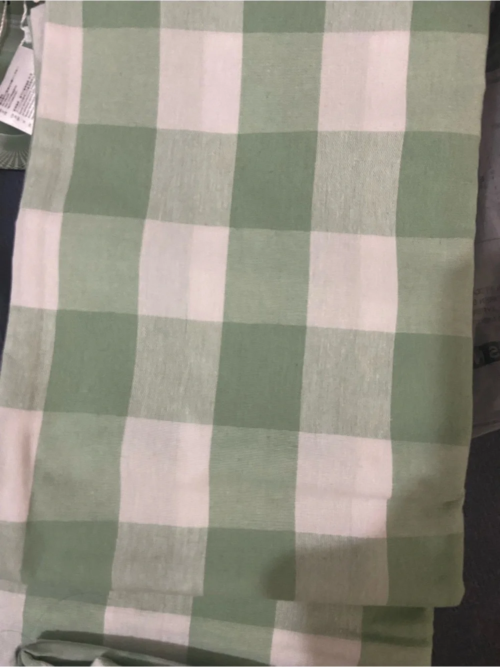 Balcony & Falcon Green Plaid Tech Fabric  57 X 118”